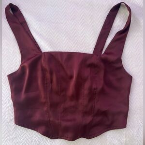 Target Burgundy Crop Top